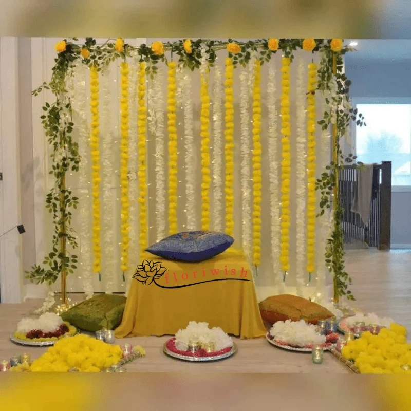 Haldi Backdrop Decoration Setup 
