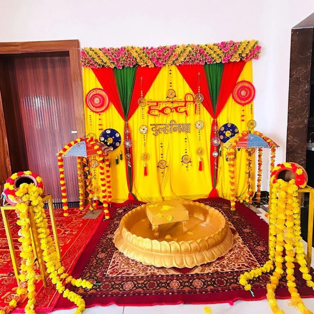 Haldi Decoration Inhouse Luxe Theme Set 