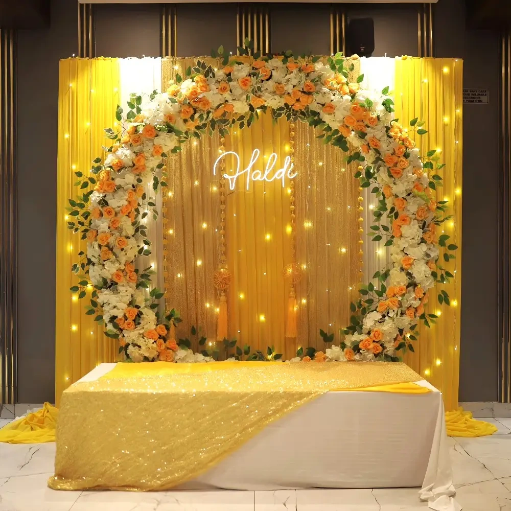 Ring Floral Haldi Setup Decor 