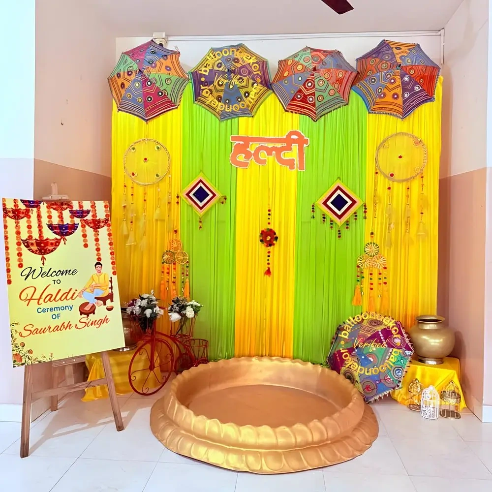 Haldi Backdrop Setup Decor