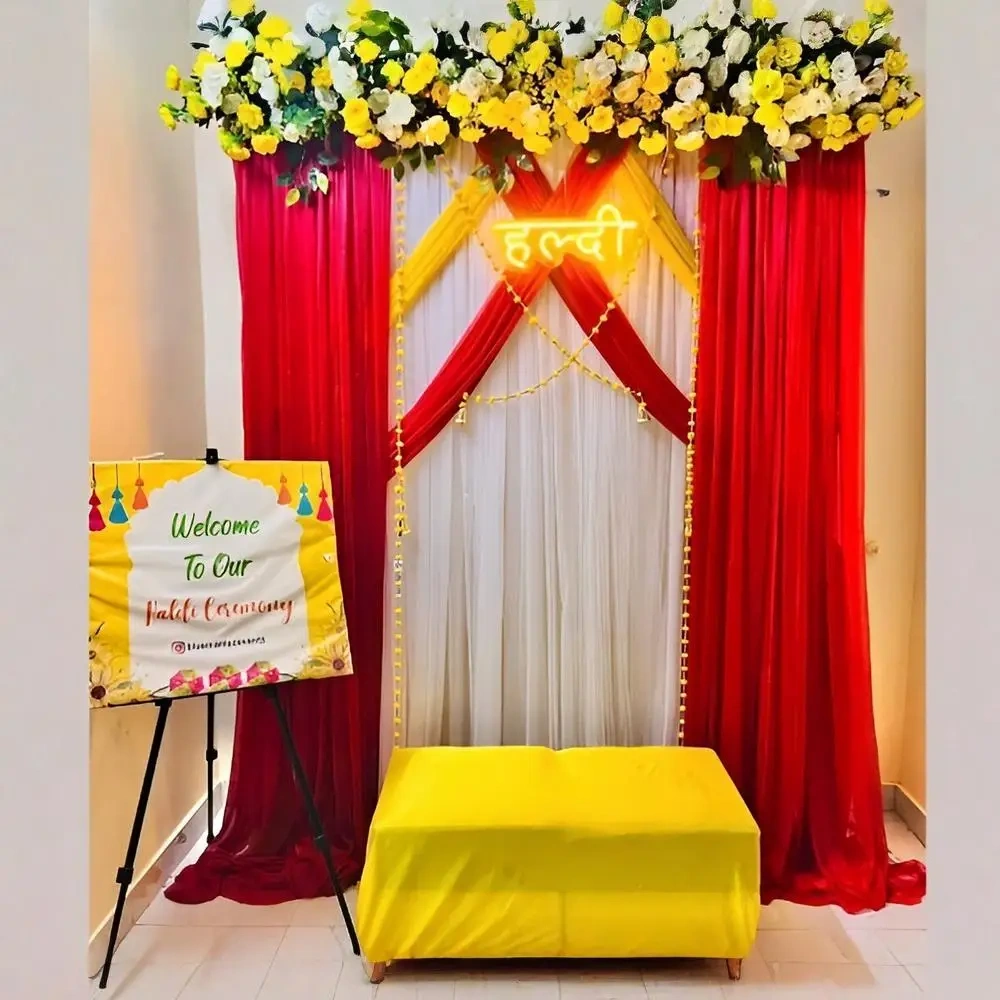 Indoor Haldi Setup Decor