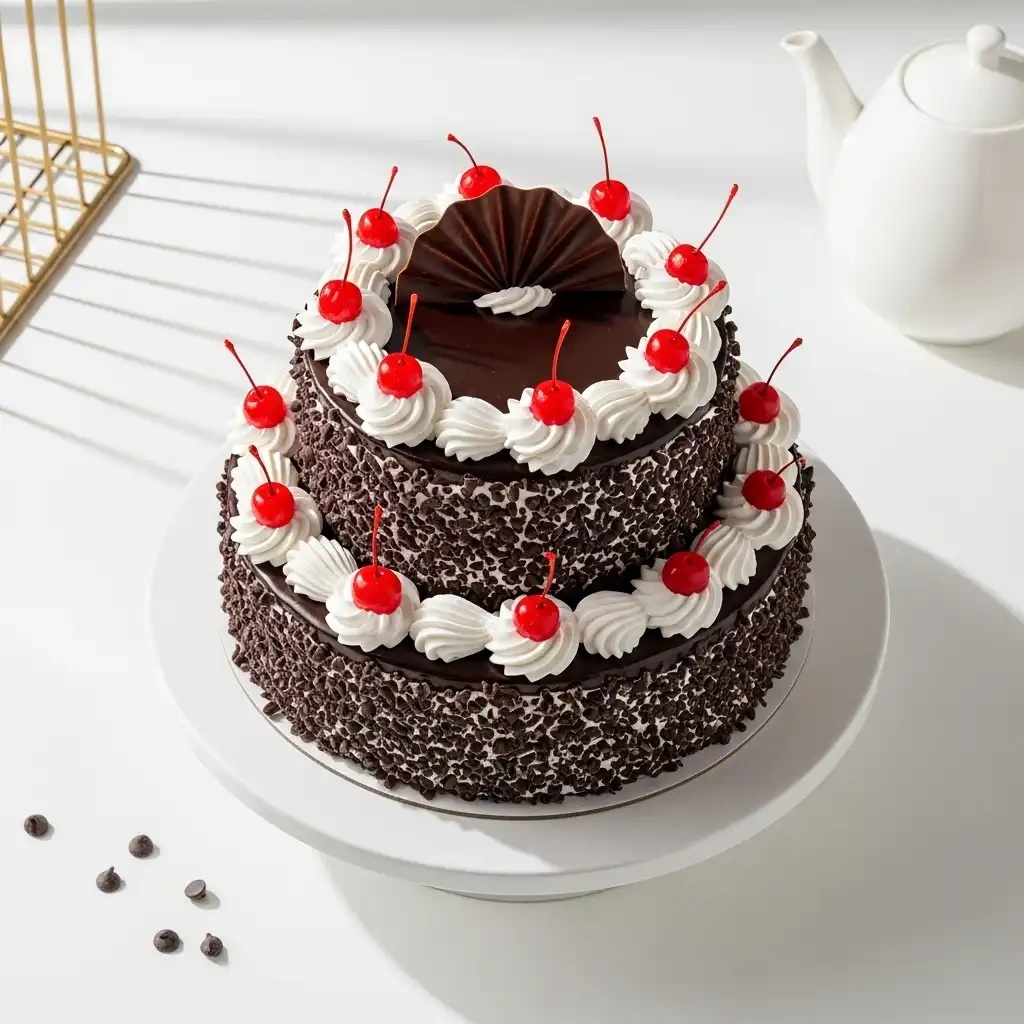 2 Tier Black Forest Cake Sweet 