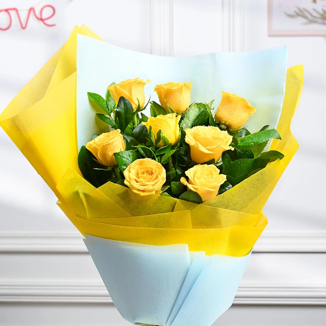 elegantyellowroseswrappedwithloveb 3