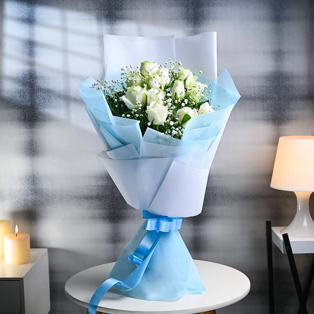 White Rose Devotion Flowers Bouquets 