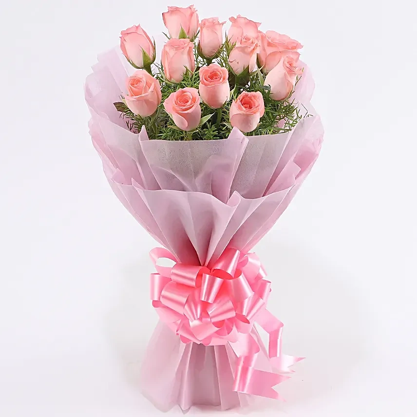 elegance12pinkrosesbouquet2 1