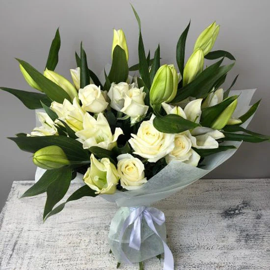 Radiant Lily Flowers  Bouquet of Light 