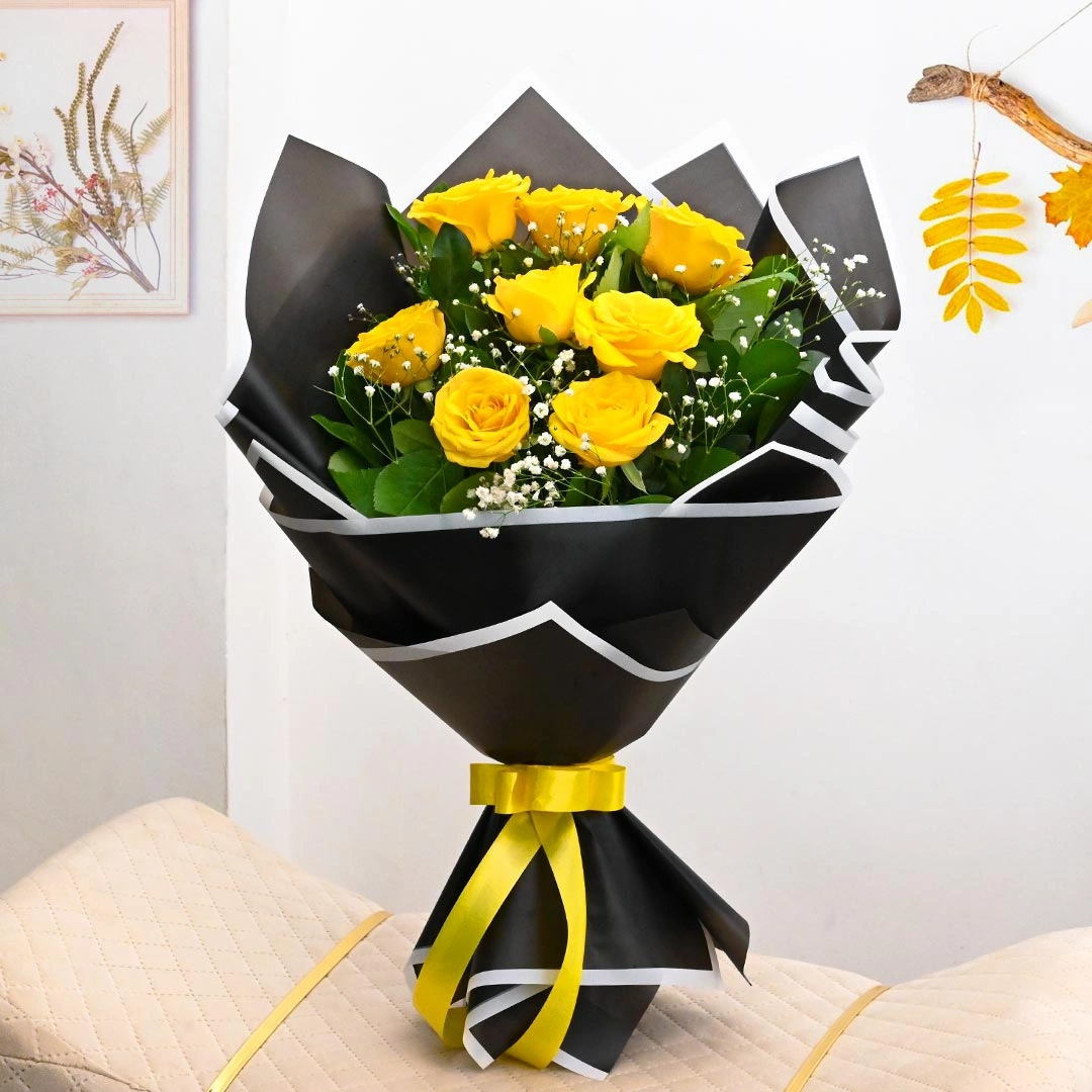 Yellow Charm Flowers  Bouquet 