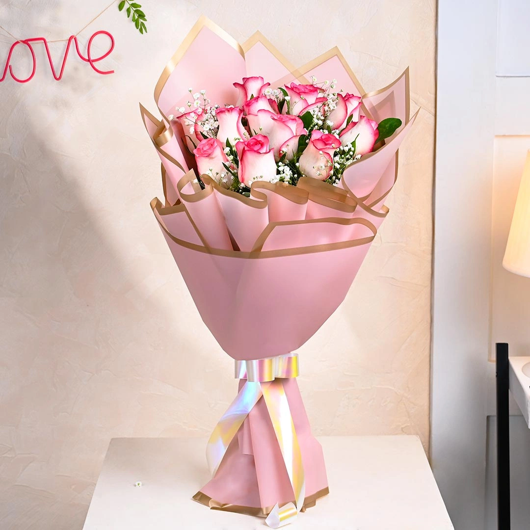 elegantarrangementofpinkrosesb 1