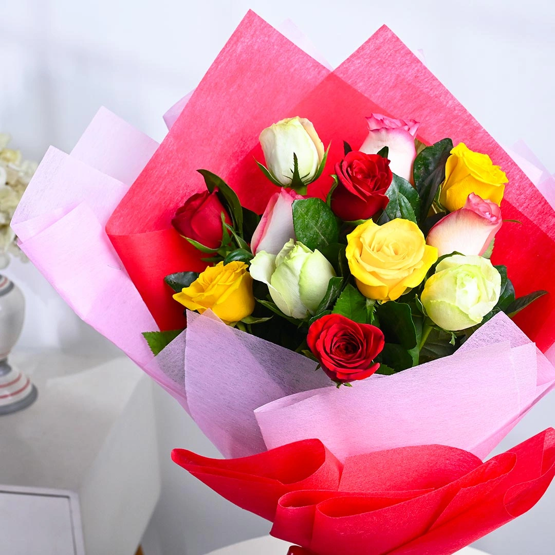 mixrosesgardenwrappedinpinkc 1