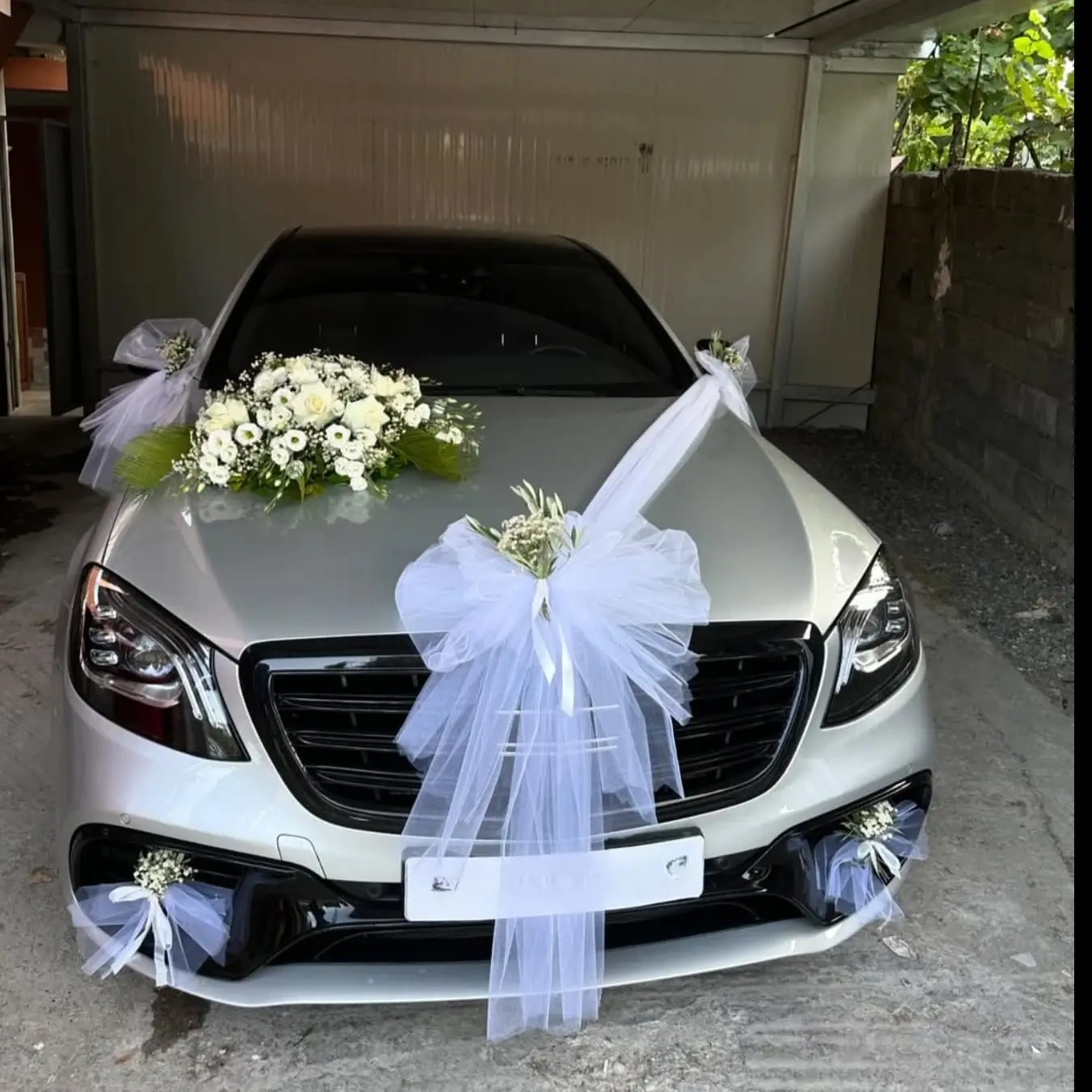 Simple Decoration For Marriage Car Set