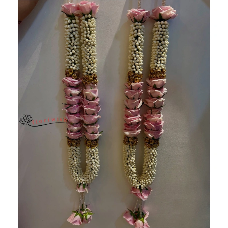  Pink Rose & Mogra Varmala