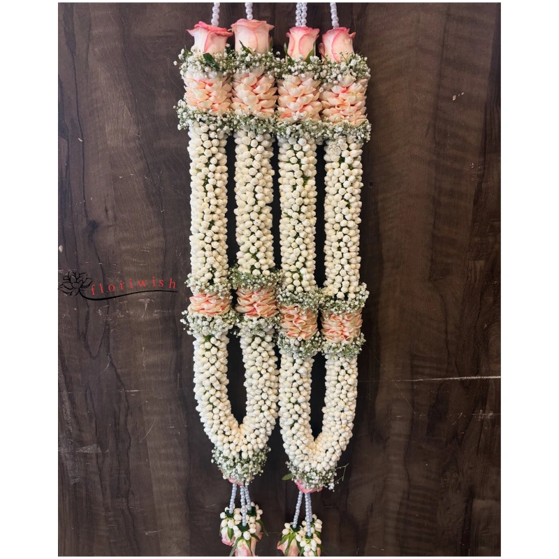 Mogra Rose Petals Varmala