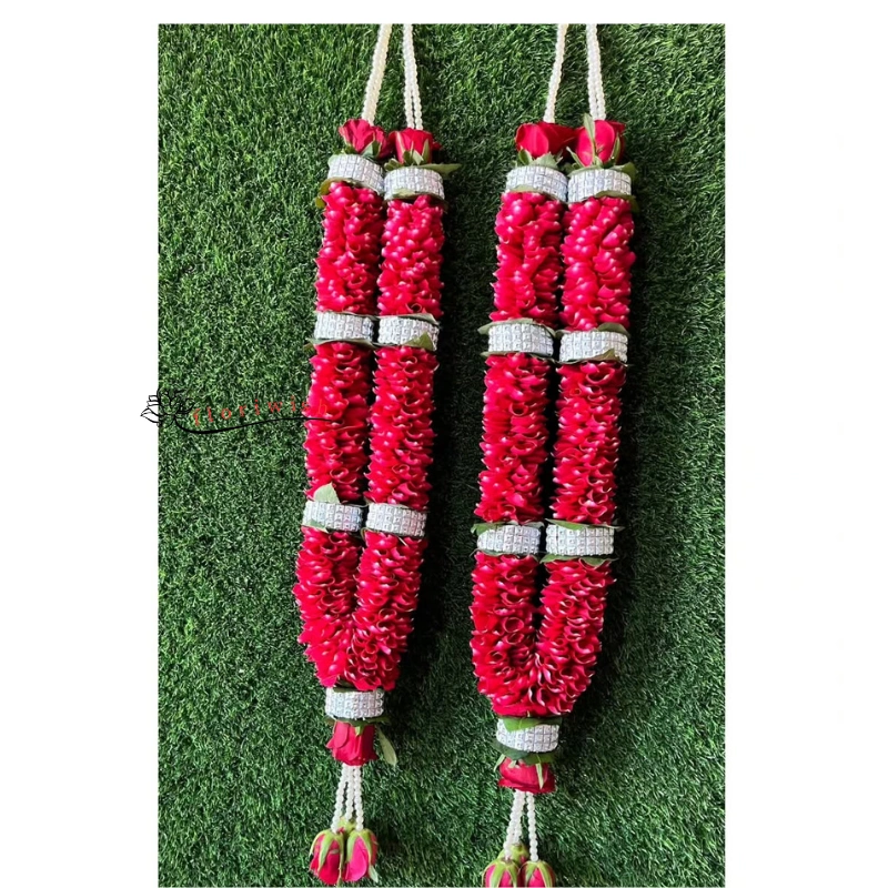 Red Roses Petals Wedding Varmala