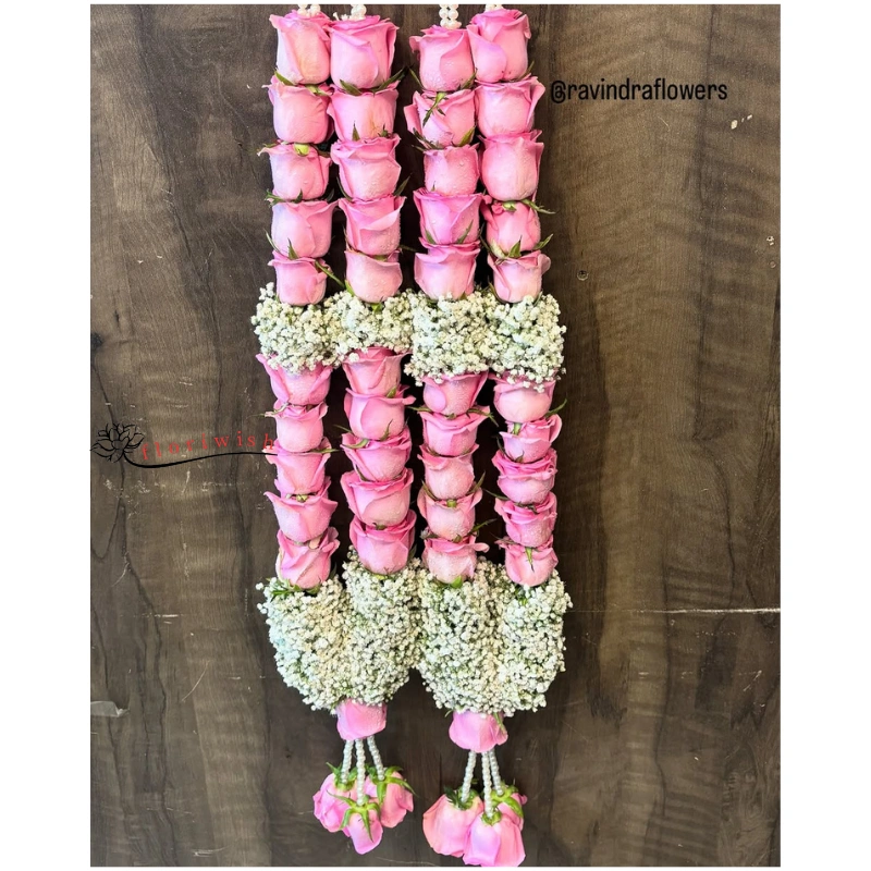 Pink Rose Garland for Wedding