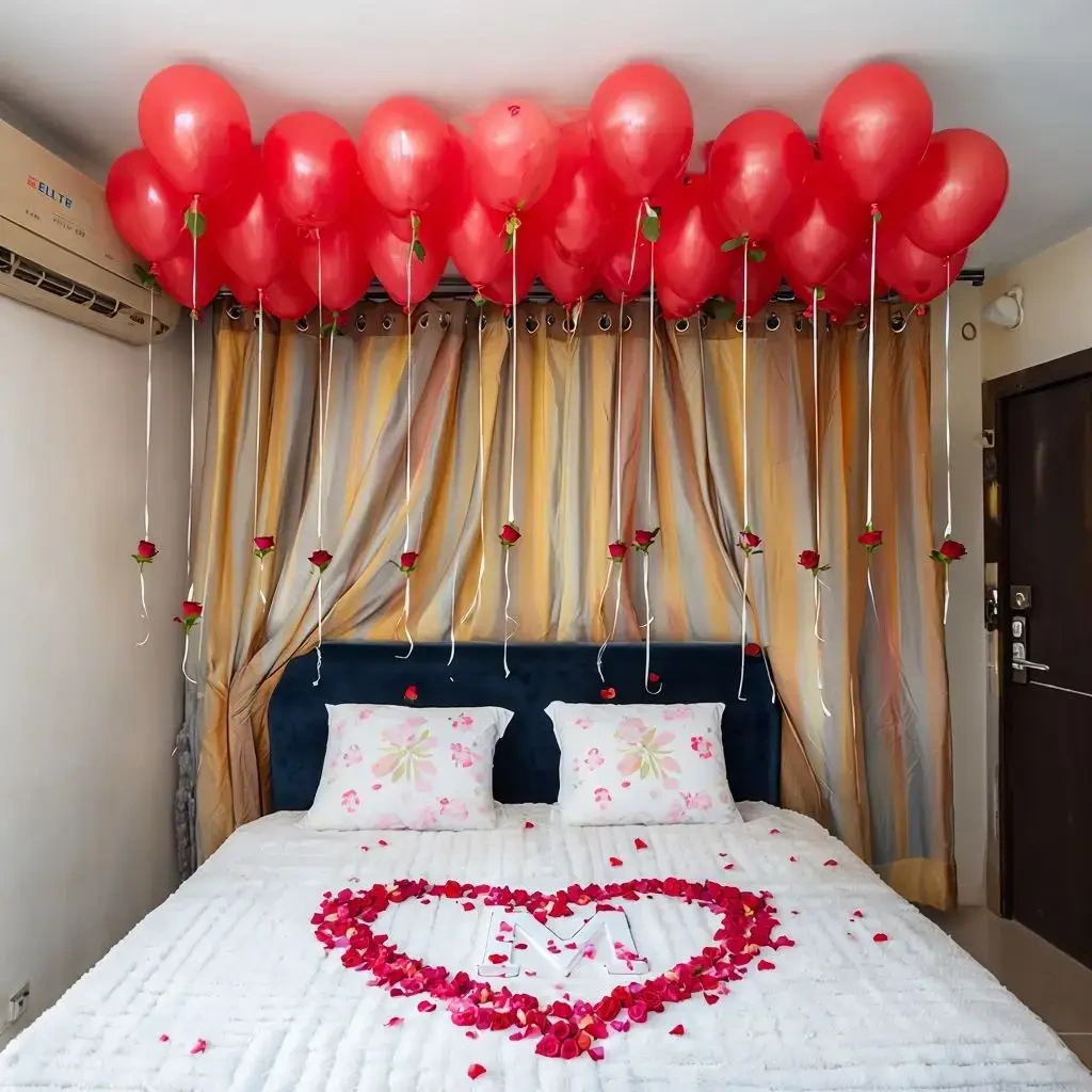 Bedroom Decoration for Wedding Night Setup