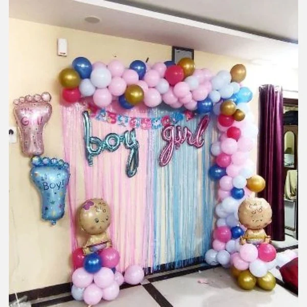 Premium Balloon Decoration at home for Baby Shower Set 