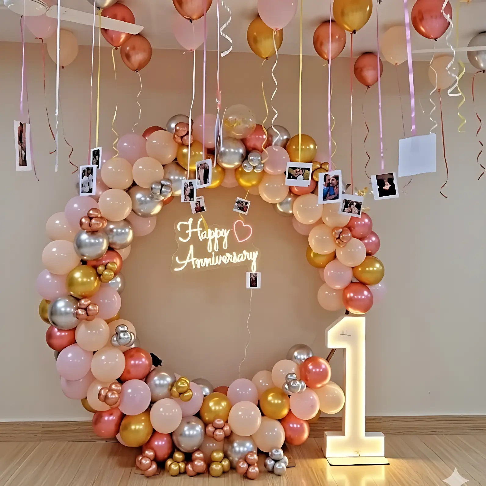 1st Anniversary Decoration Backdrop Set