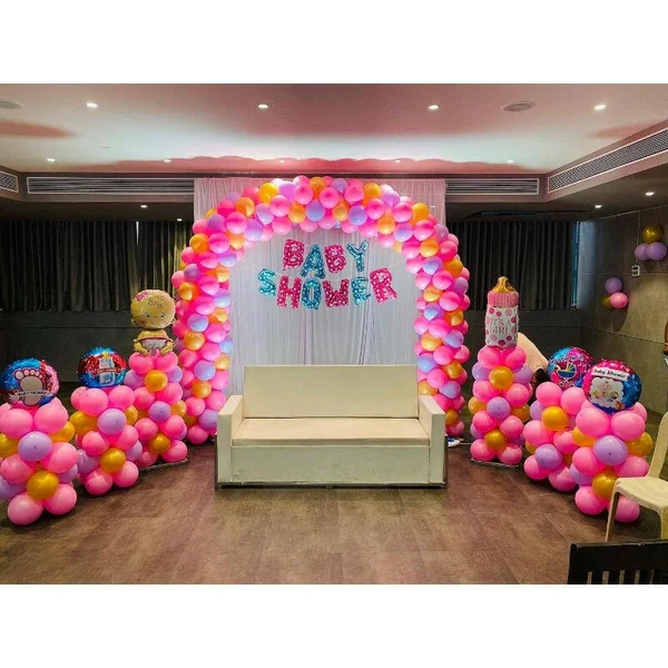 Balloon Decoration at banquet Hall for a Baby Shower Set