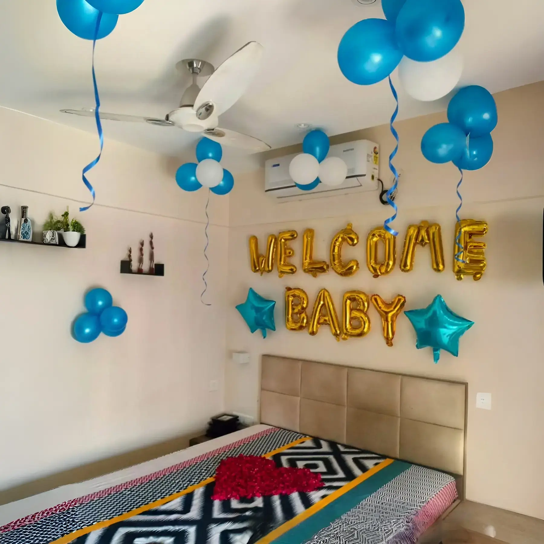 Welcome Little Flower and Balloon Decoration Set