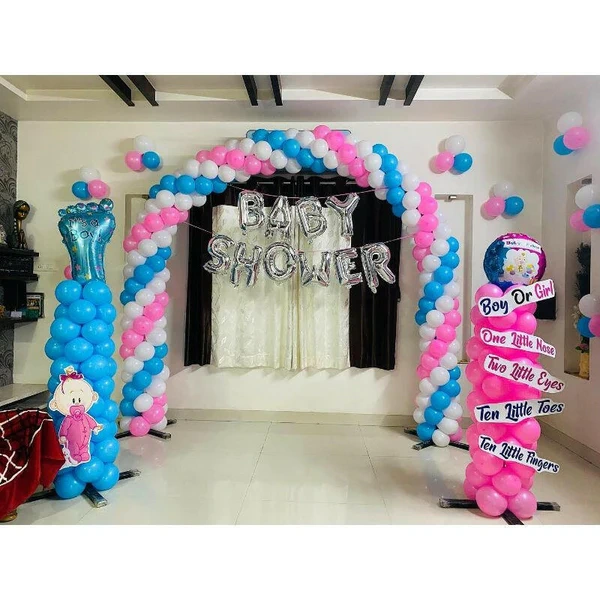 Balloon Decoration at home for a Baby Shower Set