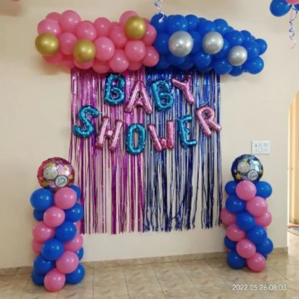 Simple Balloon Decoration at home for Baby Shower Set
