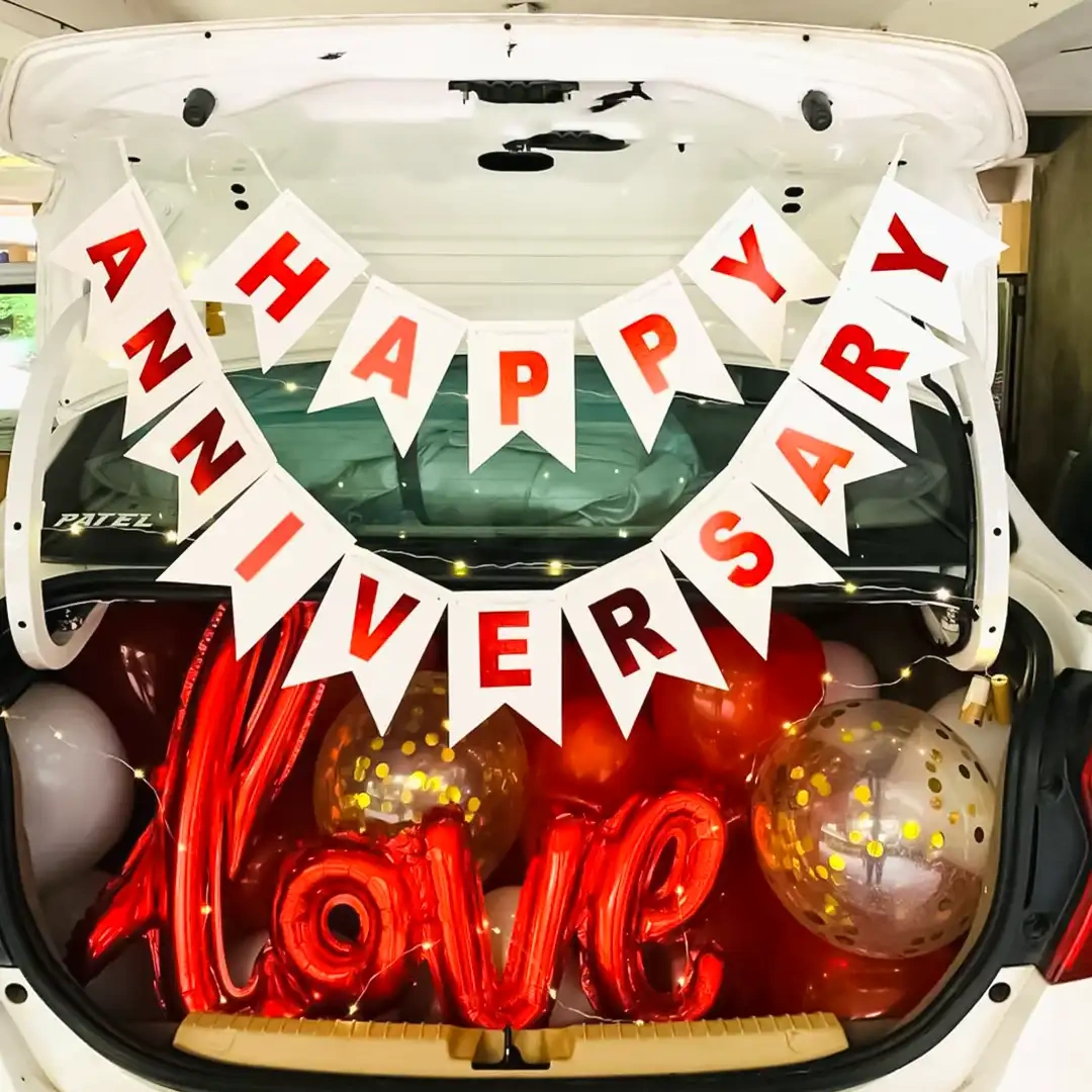 Anniversary Surprise Car Boot Decor Set 