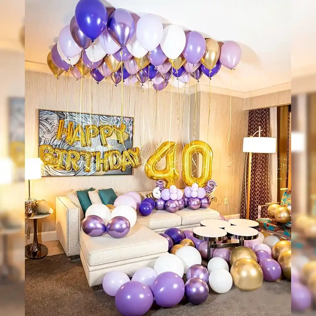 Hues of Purple Birthday Room Decor Set 