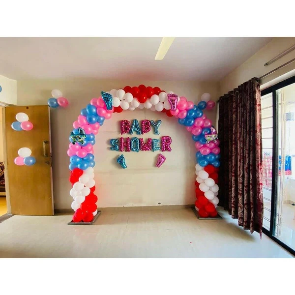Balloon Decoration at home Arc Wall Designs Multicolor for a Baby Shower Set